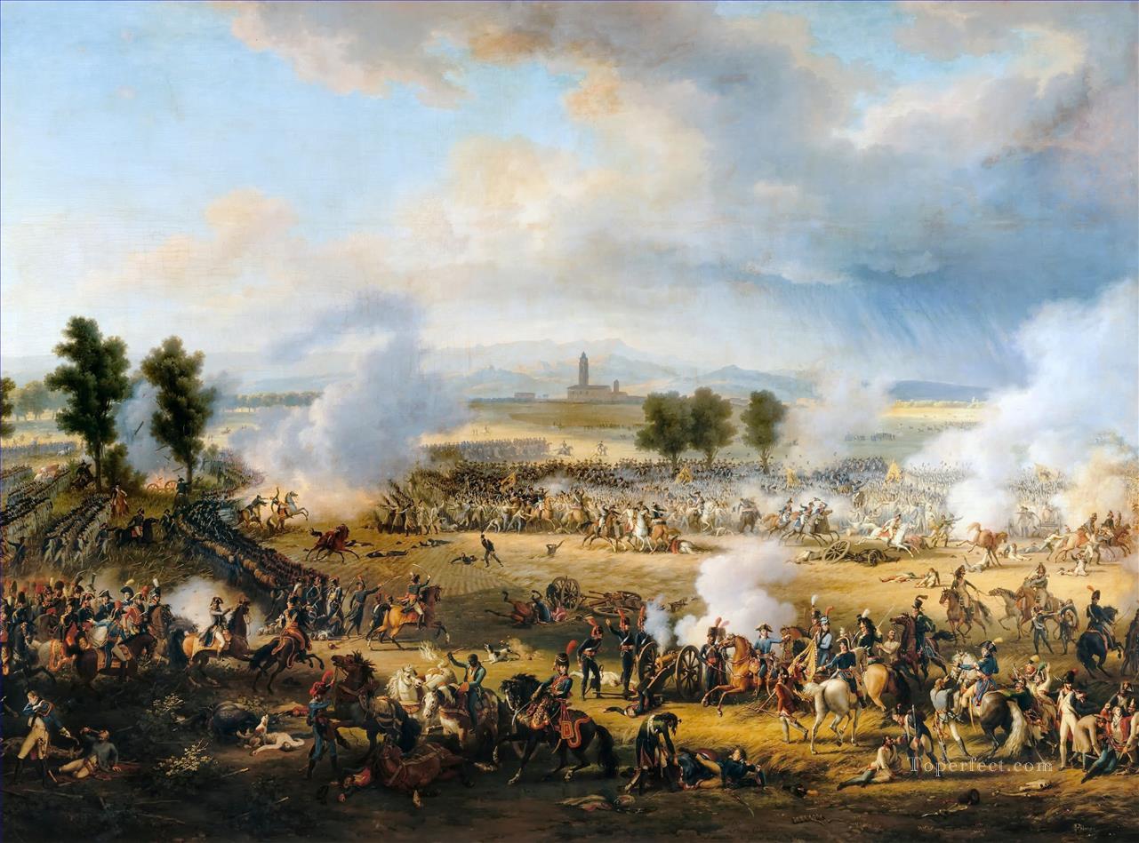 Bataille de Marengo by Louis Francois Baron Lejeune Military War Oil Paintings